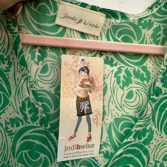 Jodi B. Wise Green Sheer Dress - Picture 2 of 4